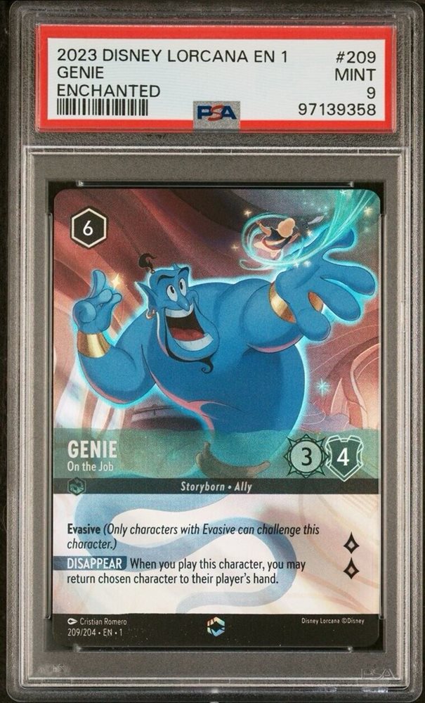 その他 PSA10Disney Lorcana Genie #209 811 PSA10 Disney Lorcana Card Genie Enchanted 209/204 Japanese