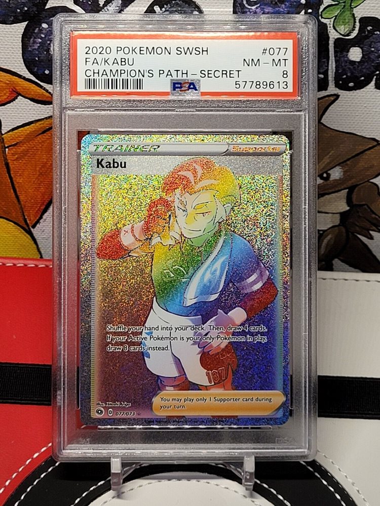 rainbow kabu pokemon card price Pokemon 2020 Pokémon Champion's Path Kabu Full Art Secret Rare 077/073 PSA  10 GEM MINT — $30.0