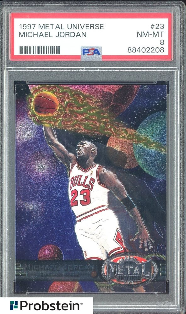 人気1997-98 l Universe PSA 8マイケル・ジョーダン Auction Prices Realized Basketball Cards 1997 METAL UNIVERSE