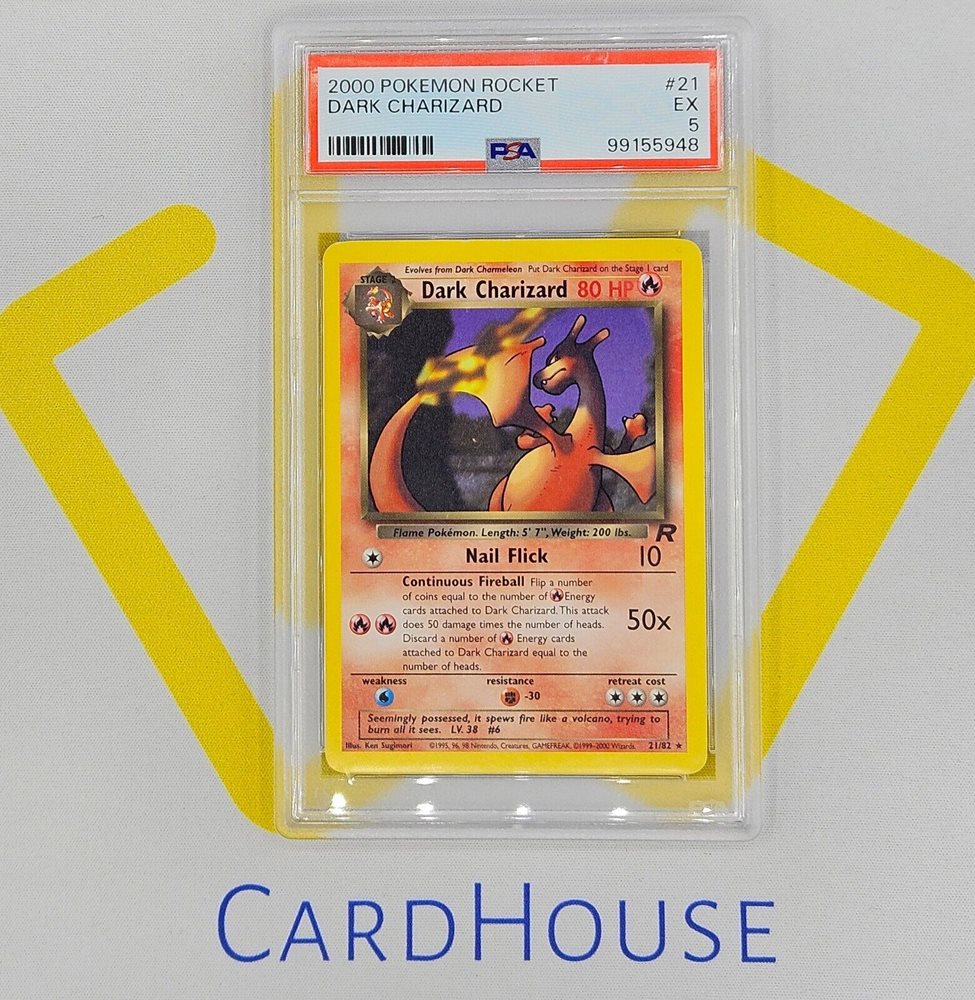 dark charizard card first edition CGC 8.5 NM/Mint+ 1st Edition Dark Charizard 21/82
