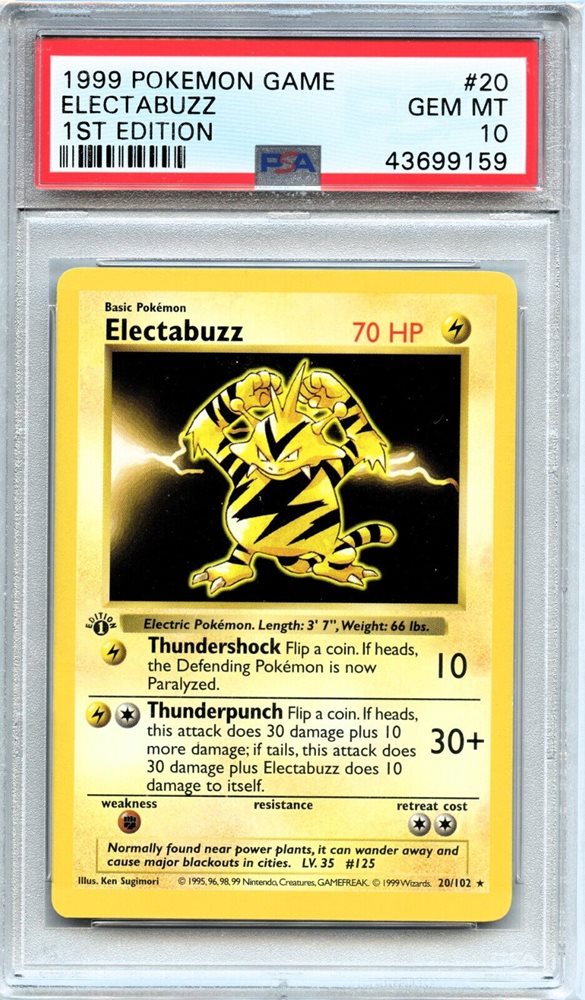 Auction Prices Realized Tcg Cards 1999 POKEMON GAME Electabuzz