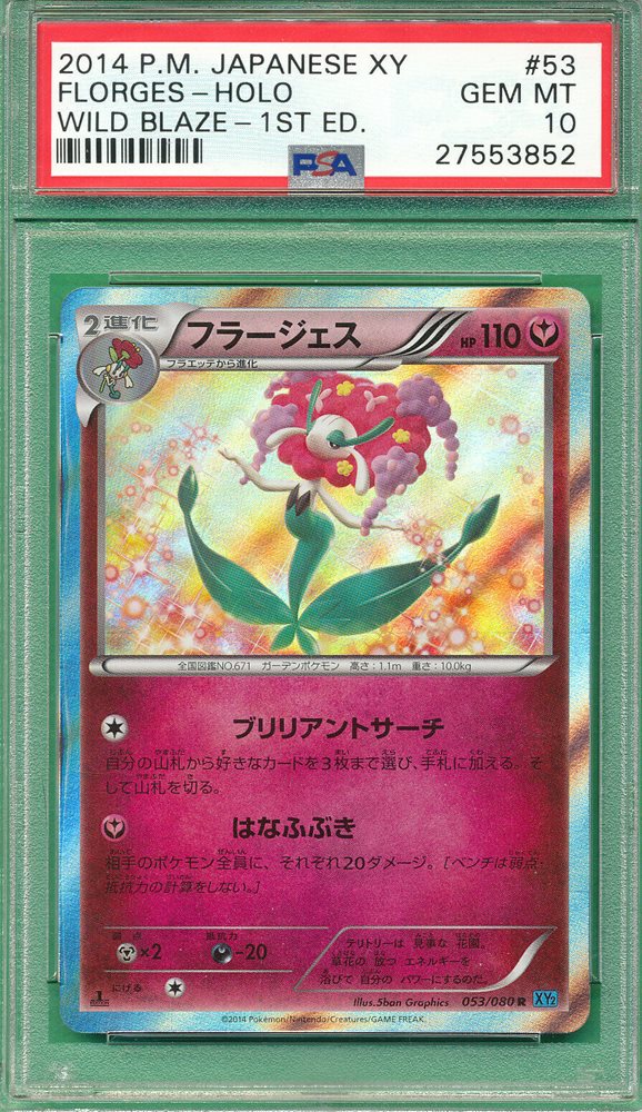 Auction Prices Realized Tcg Cards 14 Pokemon Japanese Xy Wild Blaze Florges Holo 1st Edition