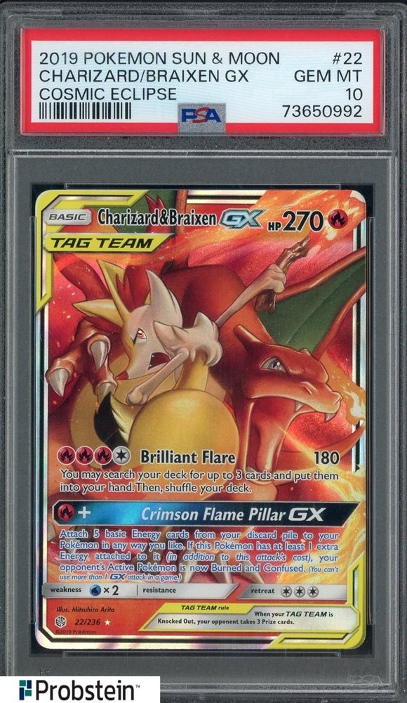 ポケモンカード Charizard/Braixen GX PSA 10 Charizard & Braixen GX 251/236 Cosmic Eclipse PSA 10 GEM MINT