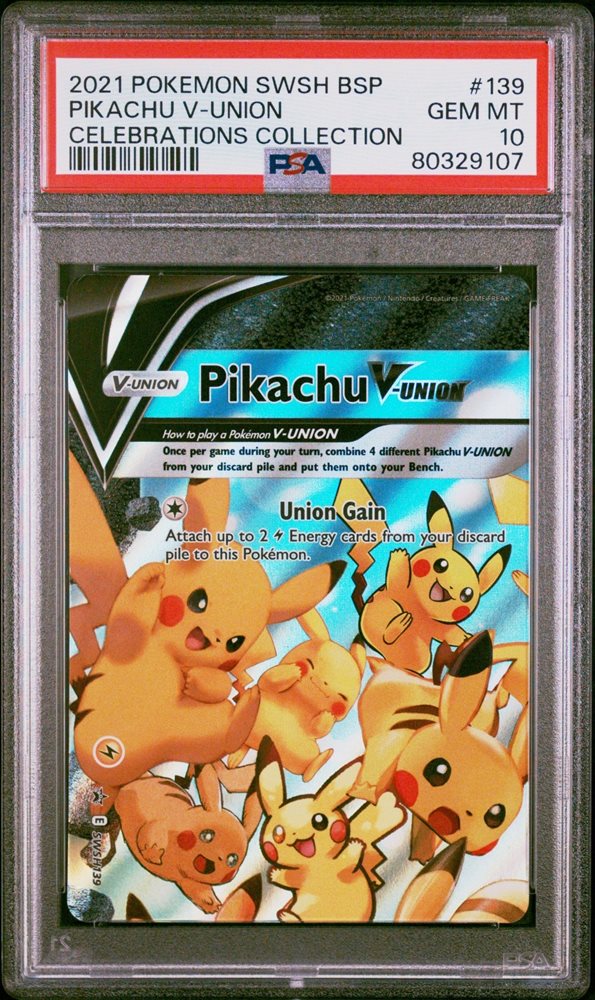 ピカチュウv v-union psa10 psa9 psa8 psa5 Auction Prices Realized Tcg Cards 2021 POKEMON SWSH BLACK