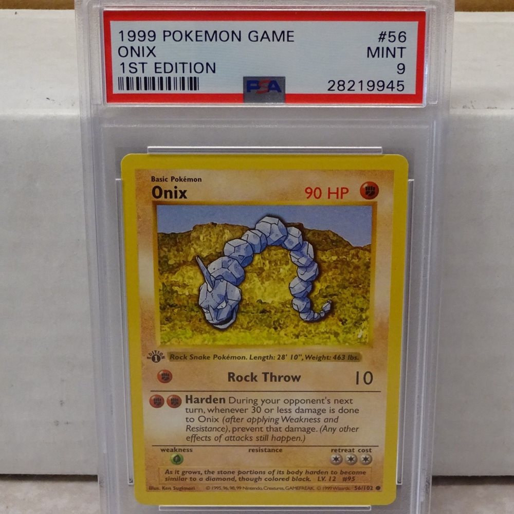 Exc Near Mint Onix 56 102 1999 00 4th Print Base Set Pokemon Card Collectible Card Games Accessories Fireszone Pokemon Trading Card Game Cards Merchandise