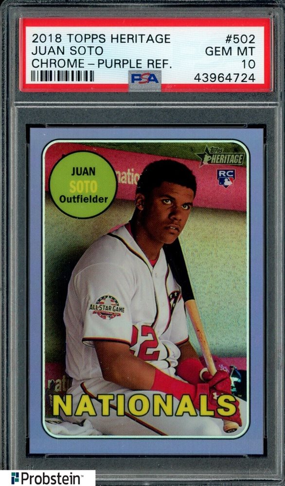 その他 2018 Topps Her Purple Ref Juan Soto PSA9 2018 Topps Her Purple Ref Juan Soto PSA9