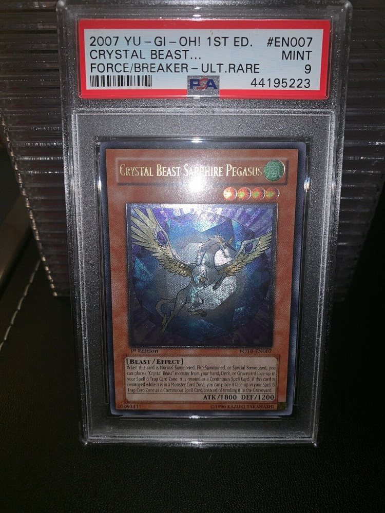 Crystal Beast Sleeves Yu-Gi-Oh! Crystal Beast Sapphire Pegasus - 1st Edition English Trading Card Near Mint Condition Card Crystal Beast Sleeves Yu-Gi-Oh! Crystal Beast Sapphire Pegasus - 1st Edition English Trading Card Near Mint Condition Card