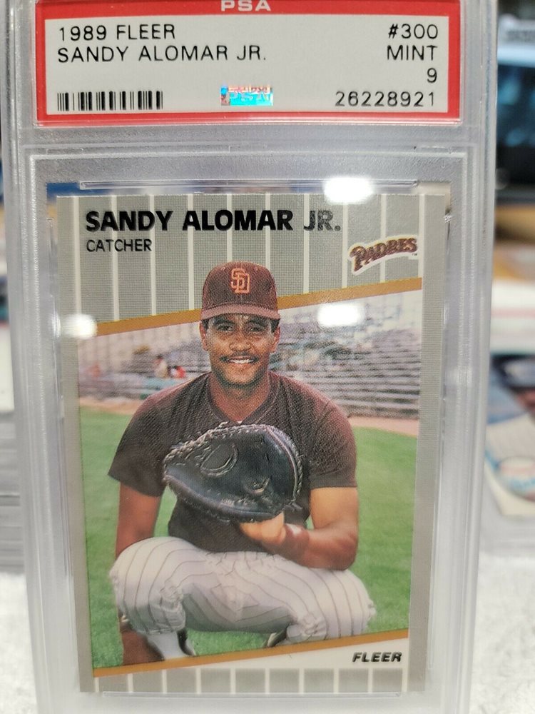 1989 Fleer Sandy Alomar # 300 Card DOB Error 06181966 MNM