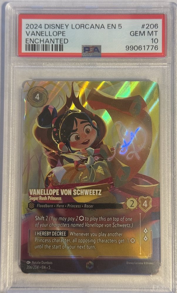 vanellope von schweetz lorcana card 2024 Disney Lorcana D23 Collection #05 Vanellope Von Schweetz Psa 10