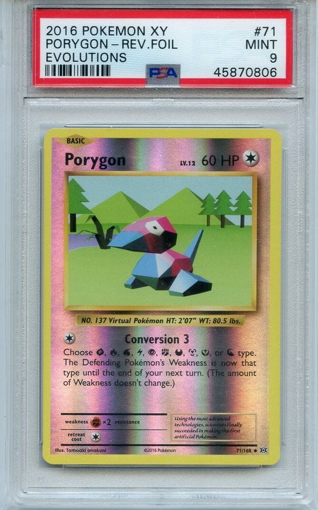 Auction Prices Realized Tcg Cards 2016 Pokemon XY Evolutions Porygon