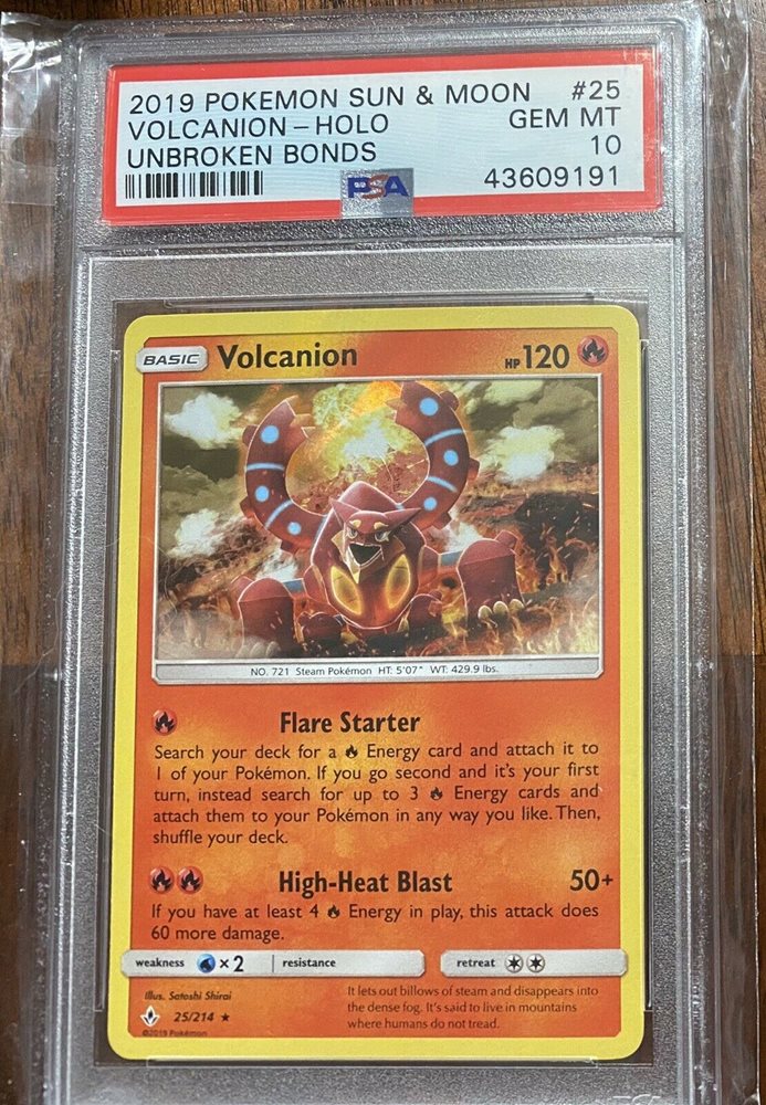 Volcanion standard holo 25//214 Pokémon TCG Unbroken Bonds