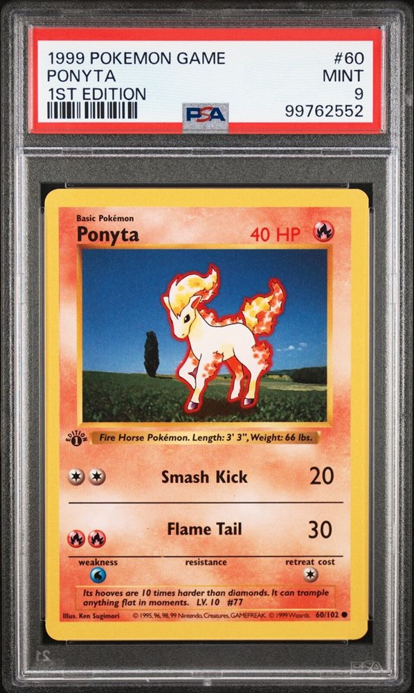 1995 ponyta pokemon card eBay Auction Item 305958307556 TCG Cards 1999 Pokemon Game
