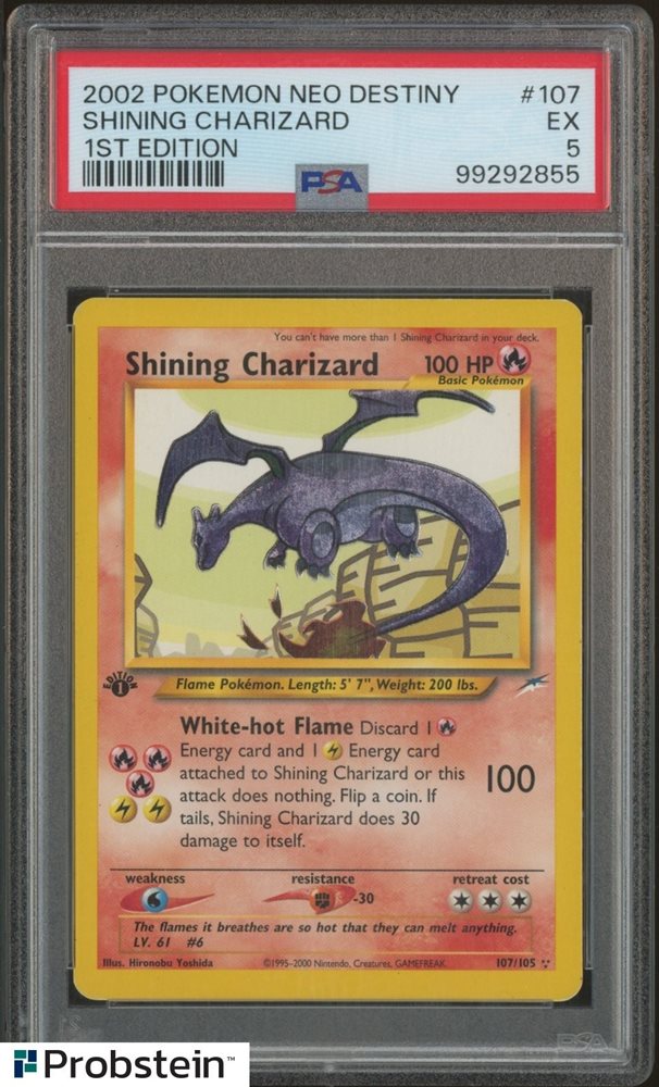 ポケモンカードゲーム Pokemon Card Shining Charizard 1st ED First Edition Shining Charizard Gold Foil 107/105 illus
