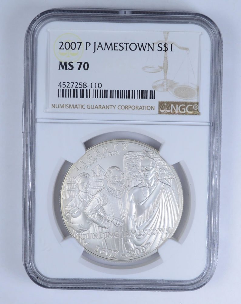 2002-W WEST POINT 200TH ANNIVERSARY SILVER S$1 NGC MS70