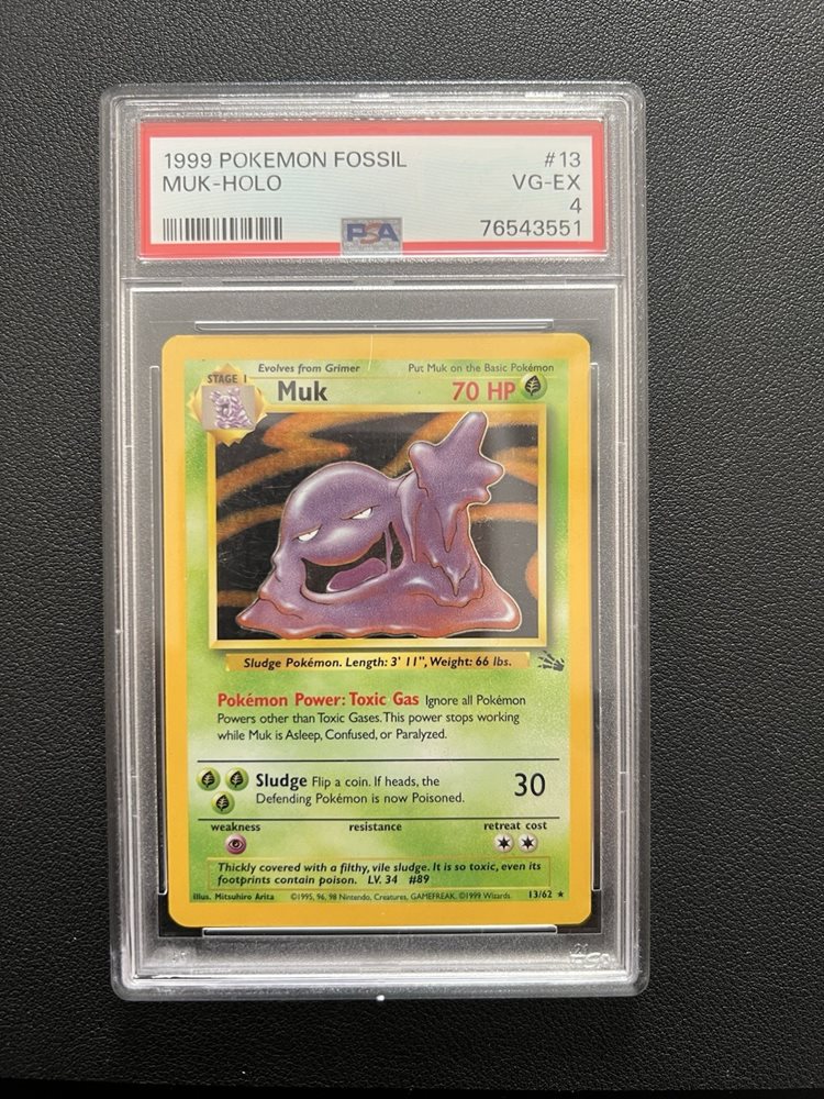 Auction Prices Realized Tcg Cards 1999 POKEMON FOSSIL Muk-Holo
