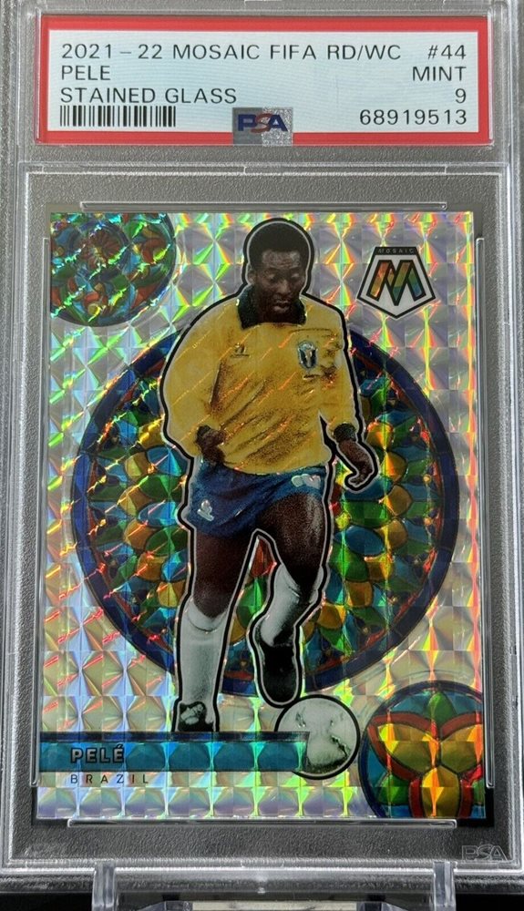 PELE AUTO BRAZIL SCRIPTS PANINI MOSAIC FIFA ROAD TO WORLD CUP 
