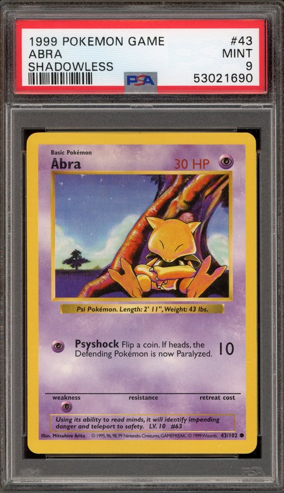 Auction Prices Realized Tcg Cards 1999 POKEMON GAME Abra