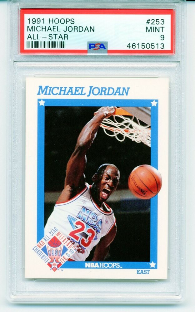Michael jordan 1991 nba hoops card psa mint mucglobal