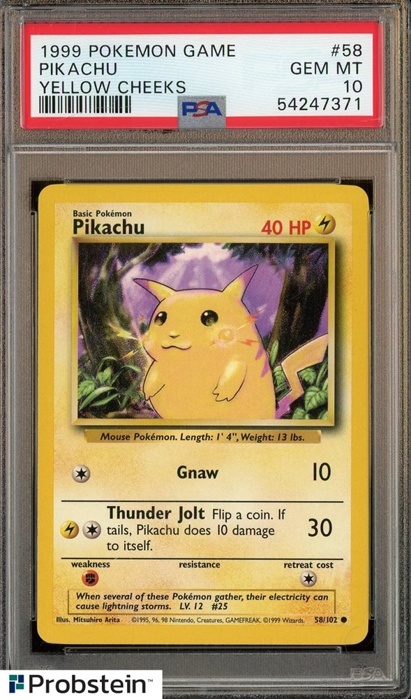 Auction Prices Realized Tcg Cards 1999 POKEMON GAME Pikachu