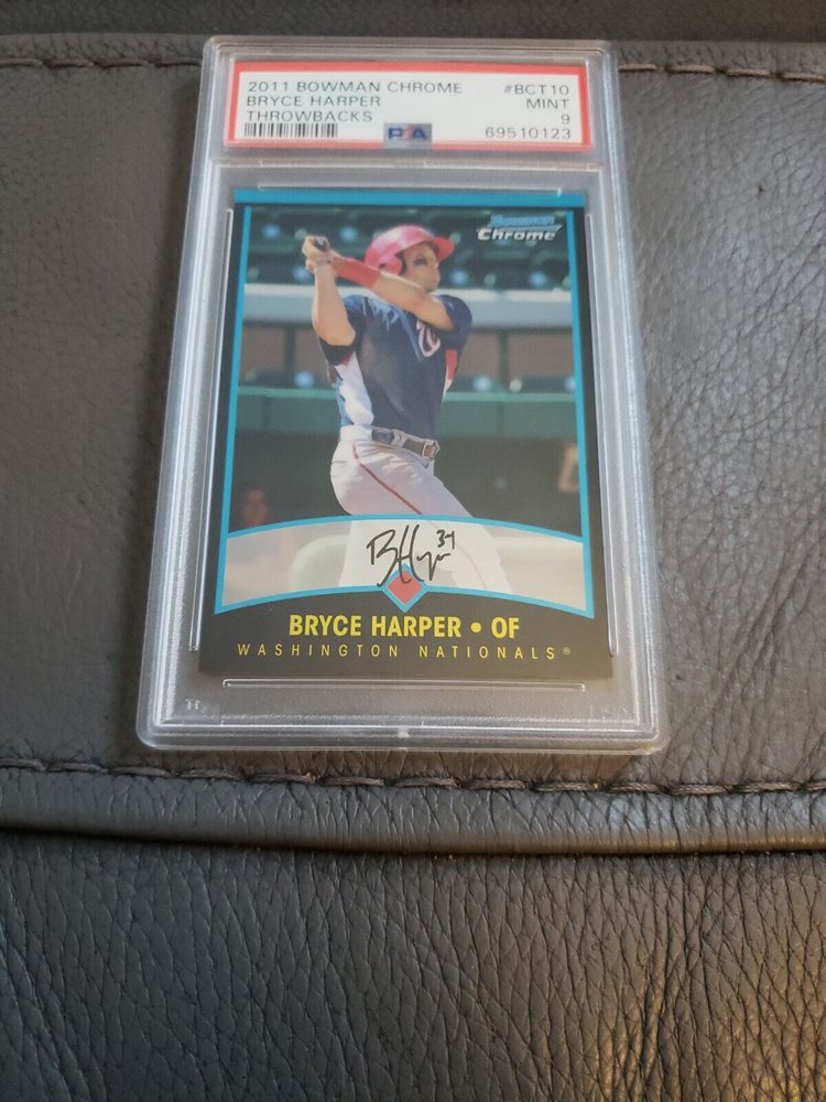 Bryce Harper Card 2011 Bowman Chrome Throwback #BCT10