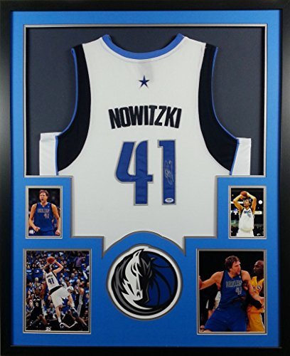 dirk nowitzki framed jersey
