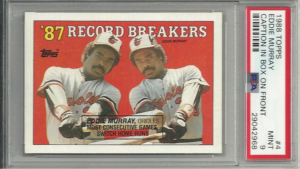 Auction Prices Realized Baseball Cards 1988 Topps Eddie Murray Caption