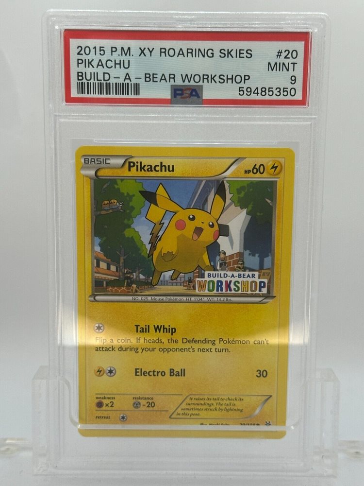 build a bear pikachu pokemon card Set of four (Pikachu, Vulpix, Jigglypuff and Charmander) stamped Build   The Monster Company