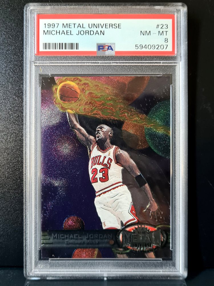人気1997-98 l Universe PSA 8マイケル・ジョーダン Auction Prices Realized Basketball Cards 1997 METAL UNIVERSE