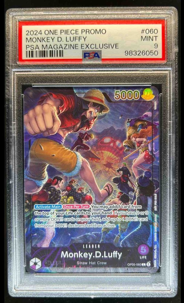 PSA9　PSAマガジン ルフィ　プロモ PSA9 PSAマガジン プロモ ONE PIECE モンキー・D・ルフィ 英語版