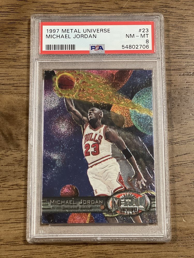 人気1997-98 l Universe PSA 8マイケル・ジョーダン Auction Prices Realized Basketball Cards 1997 METAL UNIVERSE