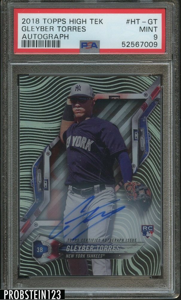 2018 topps HIGH TEK gleyber torres RC auto 直筆 サイン グレイバー