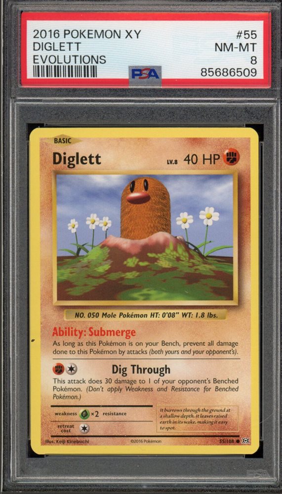 Auction Prices Realized Tcg Cards 2016 POKEMON XY EVOLUTIONS Diglett