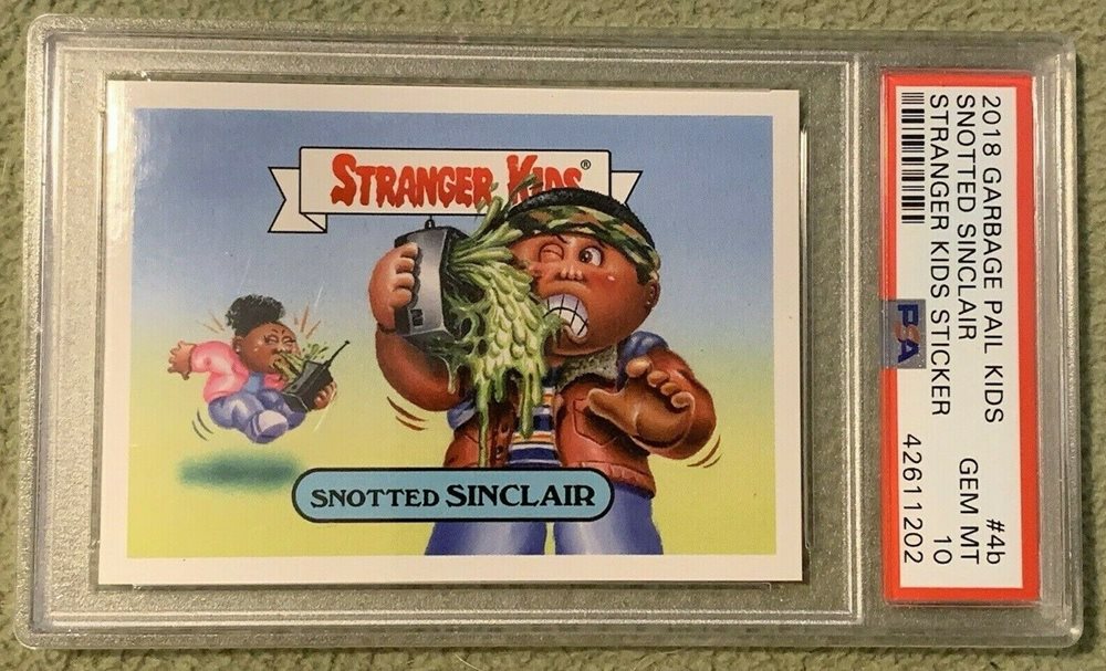 2018 Topps Garbage Pail Kids Stranger Kids Sticker Stranger Kids Sticker #4b SNOTTED SINCLAIR front