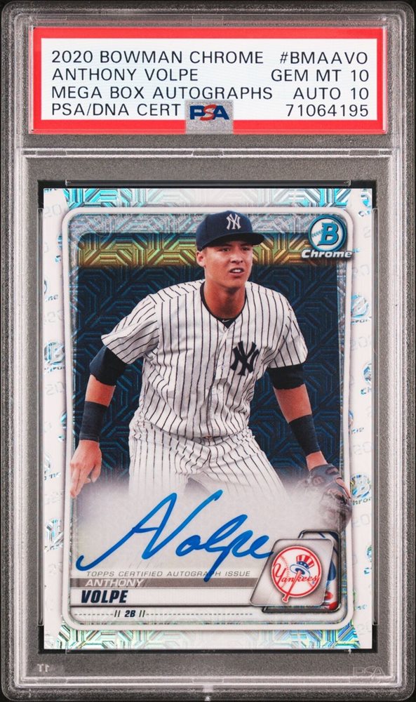 PSA 9/10 ANTHONY VOLPE AUTO 1st 2020 Bowman Chrome SAPPHIRE