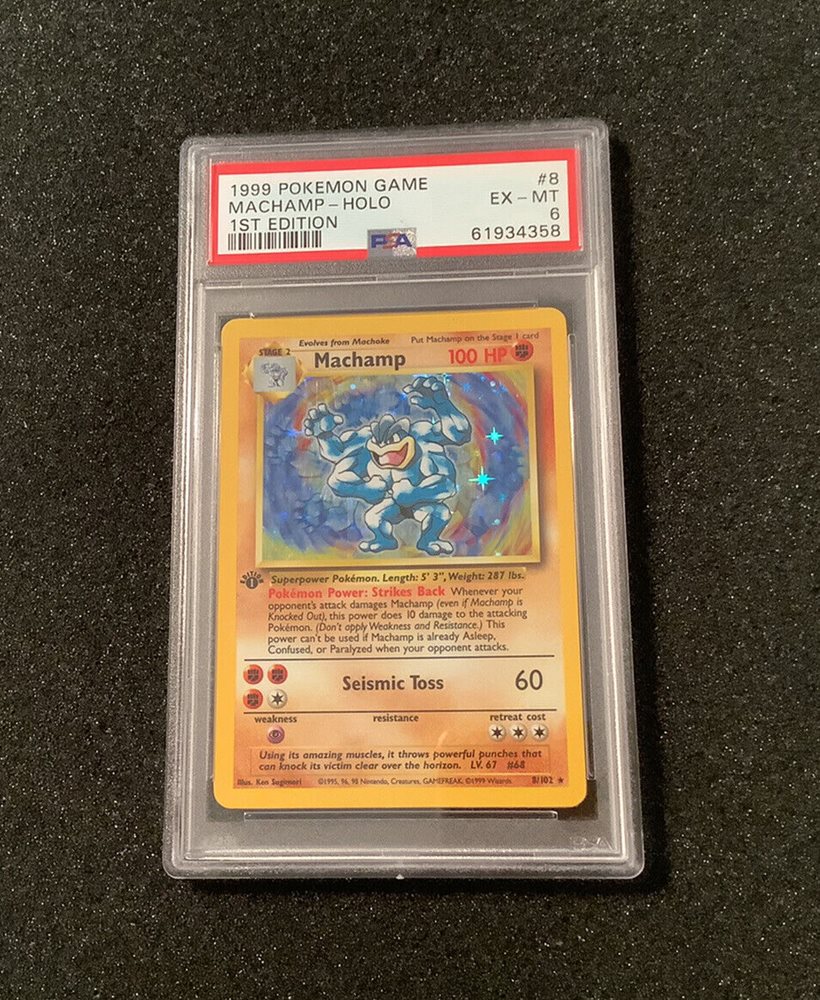 Auction Prices Realized Tcg Cards 1999 Pokemon Game Machamp-Holo 1ST EDITION