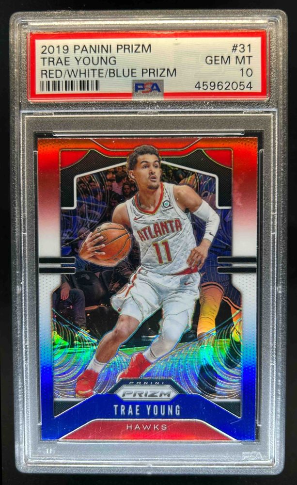 Trae Young Prizm Blue PSA 10 トレイヤング NBA Trae Young 18/19 Panini Prizm Silver Prizm Rookie #78 PSA 10