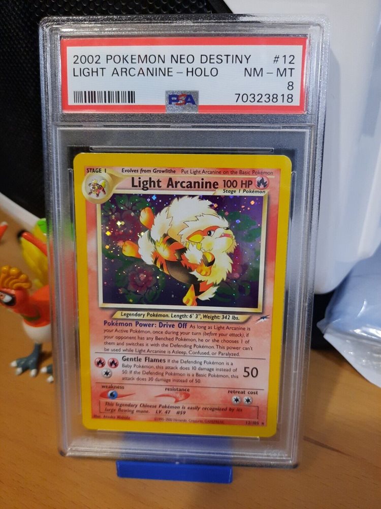 やさしいウインディ LIGHT ARCANINE-HOLO PSA7 Light Arcanine Pokemon 2001 Holo Neo Destiny Japanese 059