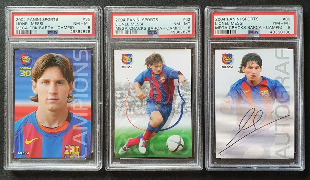 ☆Lionel Messi Signed 2004 Panini Mega Cracks #89 RC Rookie