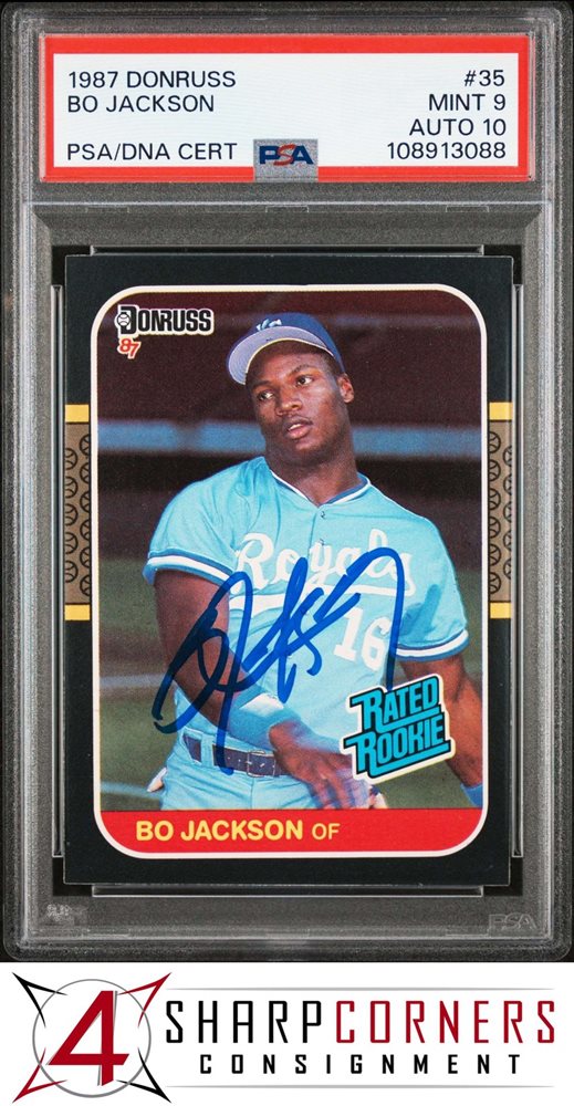 PSA9 美品　バリー・ボンズ　1987 DONRUSS　ルーキーカード Auction Prices Realized Baseball Cards 1987 DONRUSS Bo Jackson