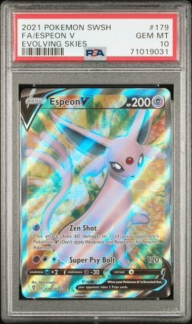 ポケモンカードゲーム Espeon V PSA10 💎PSA 10 GEM MINT 2021 Pokemon Japanese Eevee Heroes ESPEON