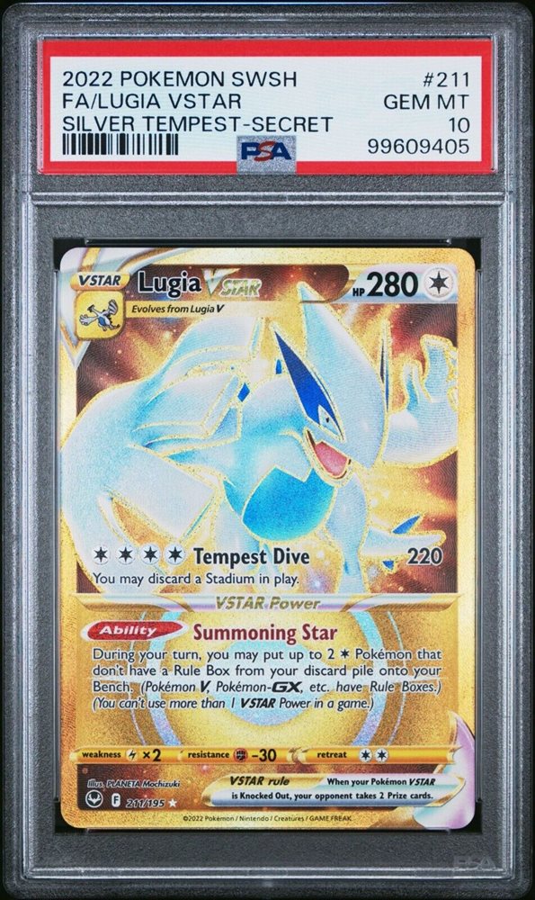 lugia pokemon card full art BGS 10 - PRISTINE] LUGIA V #186 - Alternate Full Art main image 1