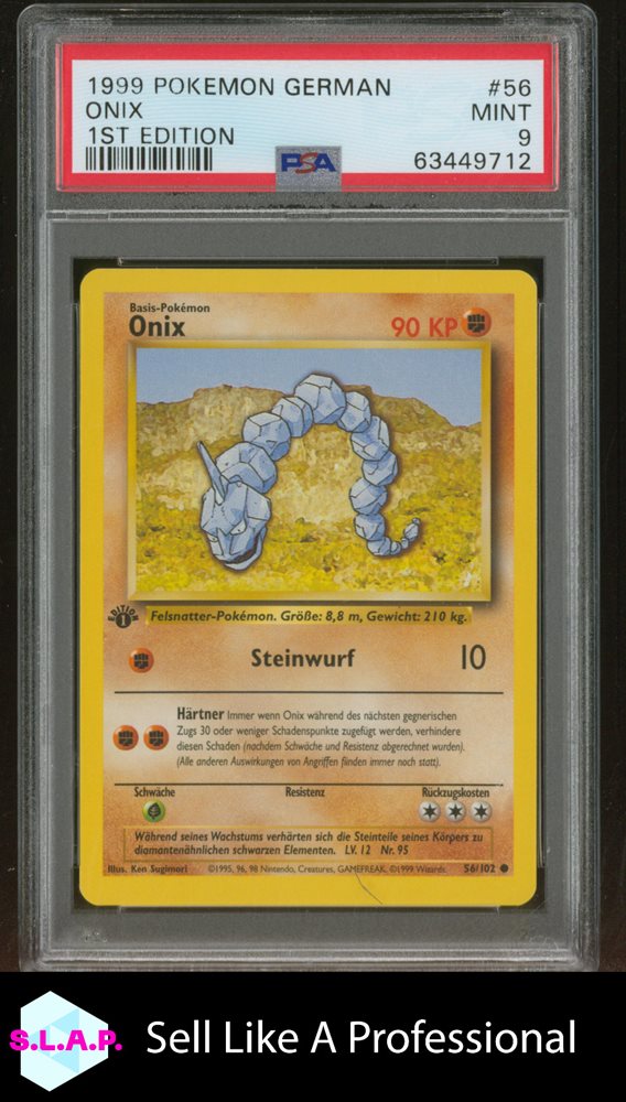 Auction Prices Realized Tcg Cards 1999 POKEMON GERMAN Onix