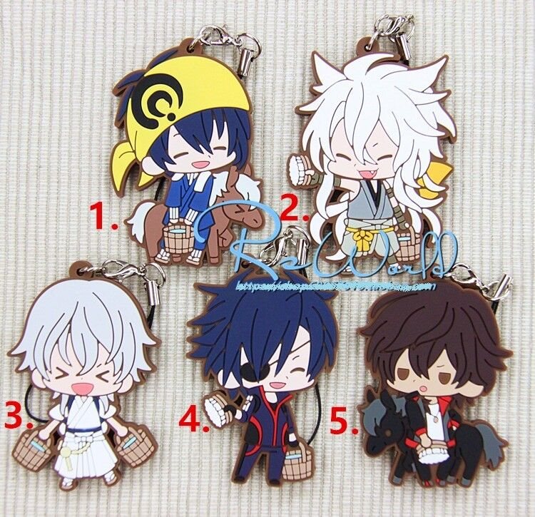 Touken Ranbu The Sword Dance Online Anime Rubber Strap Charm Keychain Keyring