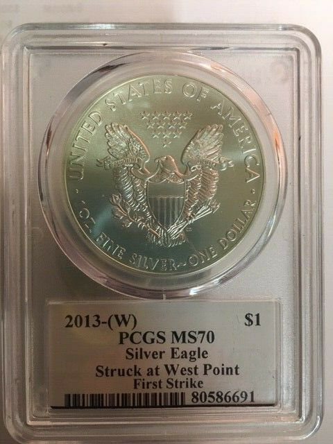 ★PCGS★最高鑑定★2013 w MS70 SP70 アメリカ イーグル 2013 W Silver Eagle PCGS MS70 First Strike With MERCANTI