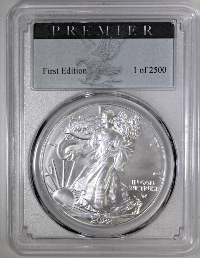 2022 Silver Eagle PCGS MS70 Perfect Spot Free Coin Premier Label 1