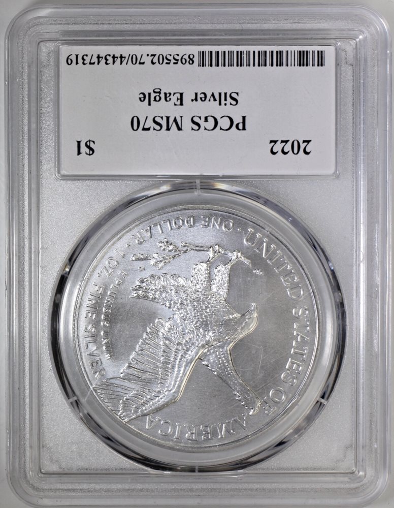 2022 Silver Eagle PCGS MS70 Perfect Spot Free Coin Premier Label 1