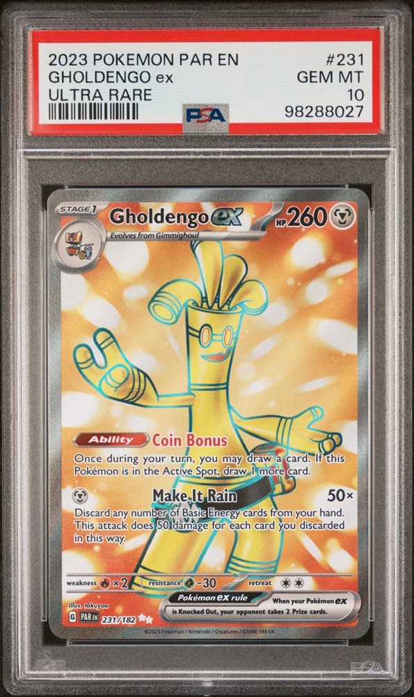 pokemon paradox rift gold cards Amazon.com: Pokemon - Roaring Moon ex 262/182 - Paradox Rift - Hyper Rare -  Gold Foil