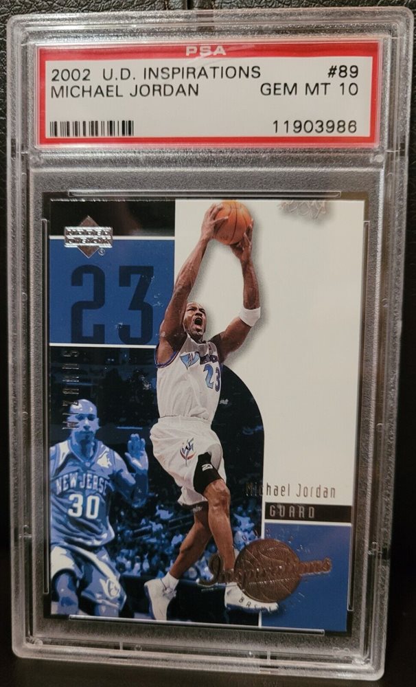 マイケルジョーダン 2001 UD PSA 10 /2002 2001-02 Upper Deck MJ's Back #MJ-70 Michael Jordan PSA 10 on