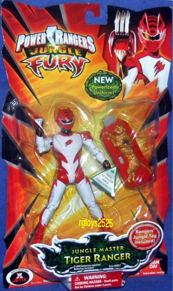 Power Rangers Jungle Fury 5/" Red Sound Fury Tiger Ranger New Factory Sealed 2007