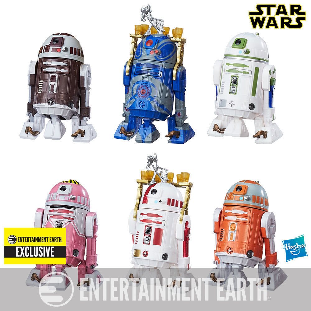 LOOSE!! STAR WARS BLACK SERIES ENTERTAINMENT EARTH EXCLUSIVE 6 ASTROMECH SET
